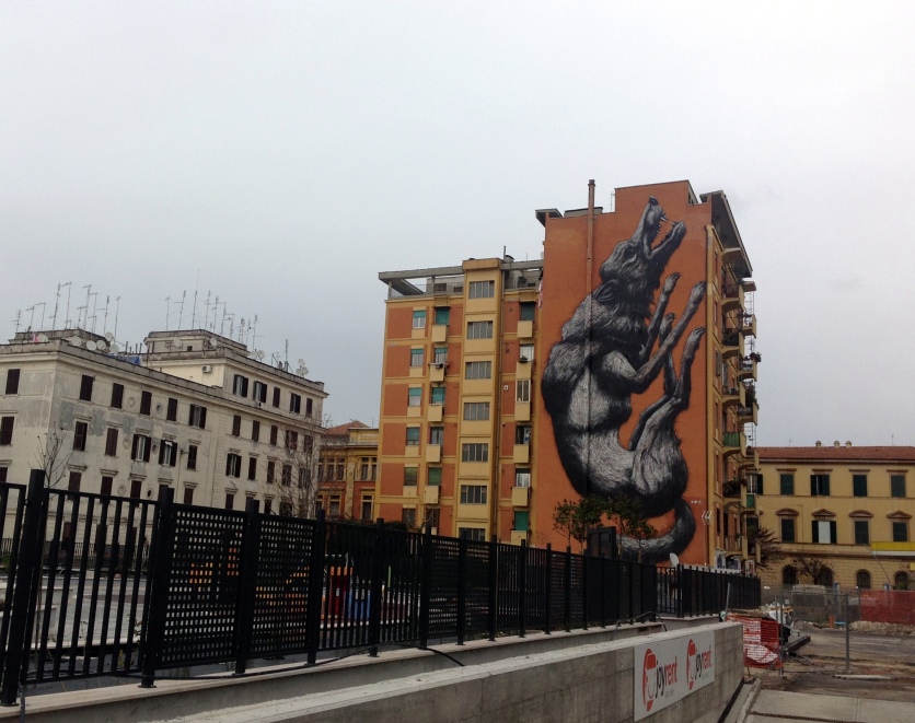 Not all of Rome is ancient buildings. Some modern ones have incredible street art.