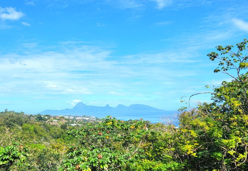 View of Moorea Island from Croix de la Mission, Papeete, Tahiti