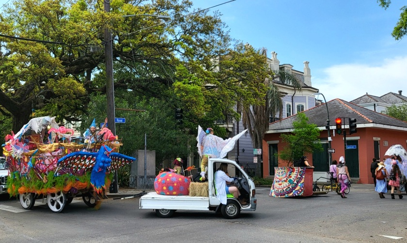 In New Orleans parades and festivals can happen anytime and anywhere